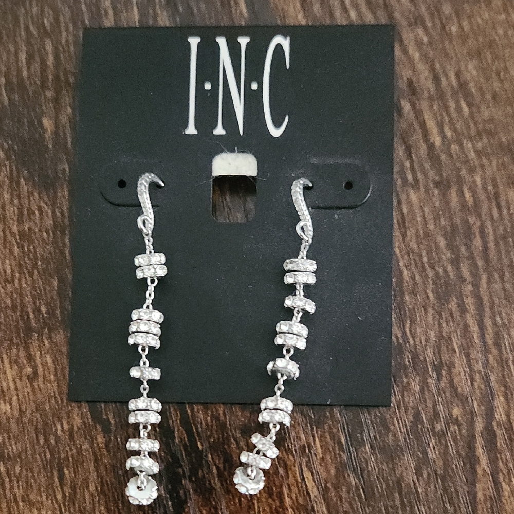 INC International Concepts Sparkling Silver Earrings